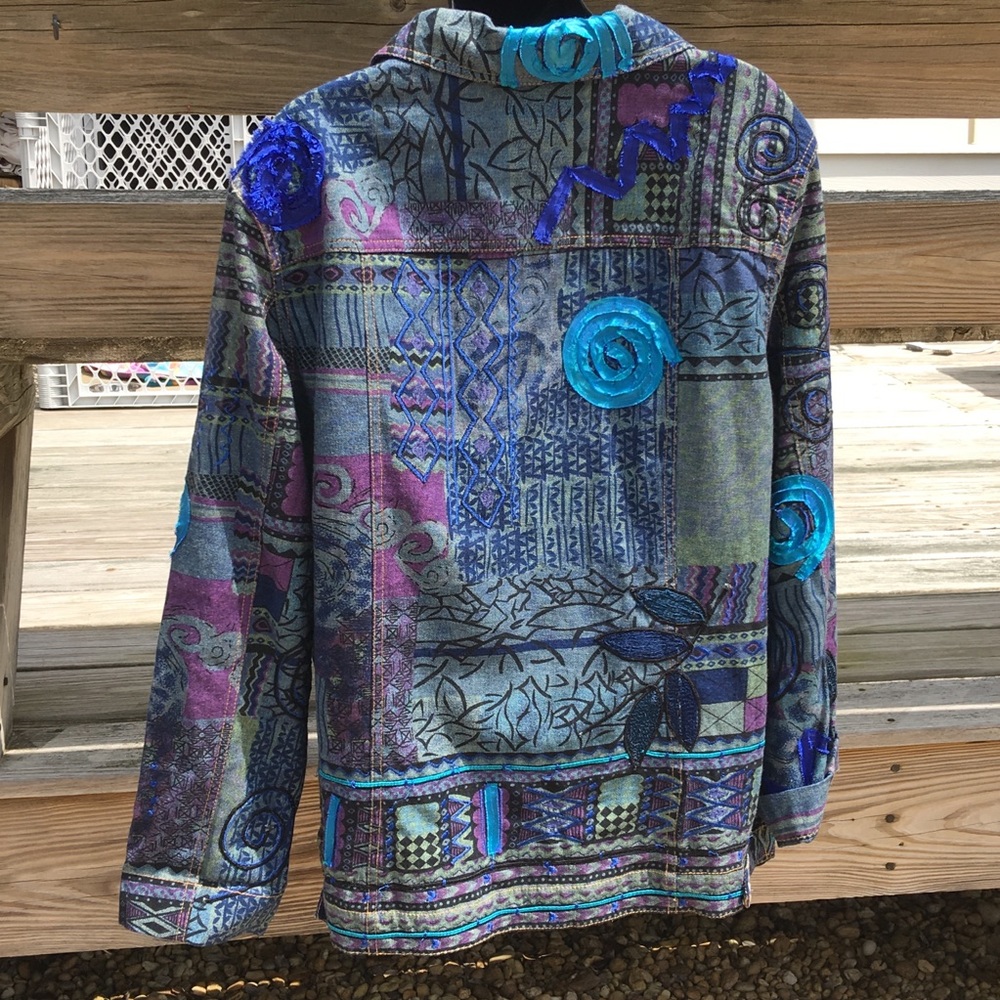 Additions By Chico’s Patchwork Denim Jacket - image 6